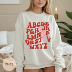 i love you abc sweatshirt for valentines day cute love sweater gift for girlfriend xoxo heart design sxrhu