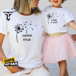 i made a wish and came true mommy and me shirt matching outfits for new moms cute baby gift shirt hnio9