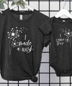 i made a wish shirt i came true first time mom shirt matching baby bodysuit for mothers day gifts and celebrations lcluj