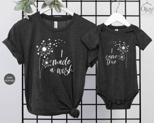 i made a wish shirt i came true first time mom shirt matching baby bodysuit for mothers day gifts and celebrations lcluj