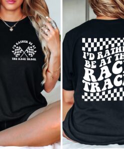 id rather be at the race track shirt funny racing tee for race moms and wives checkered race day sweatshirt rfuub