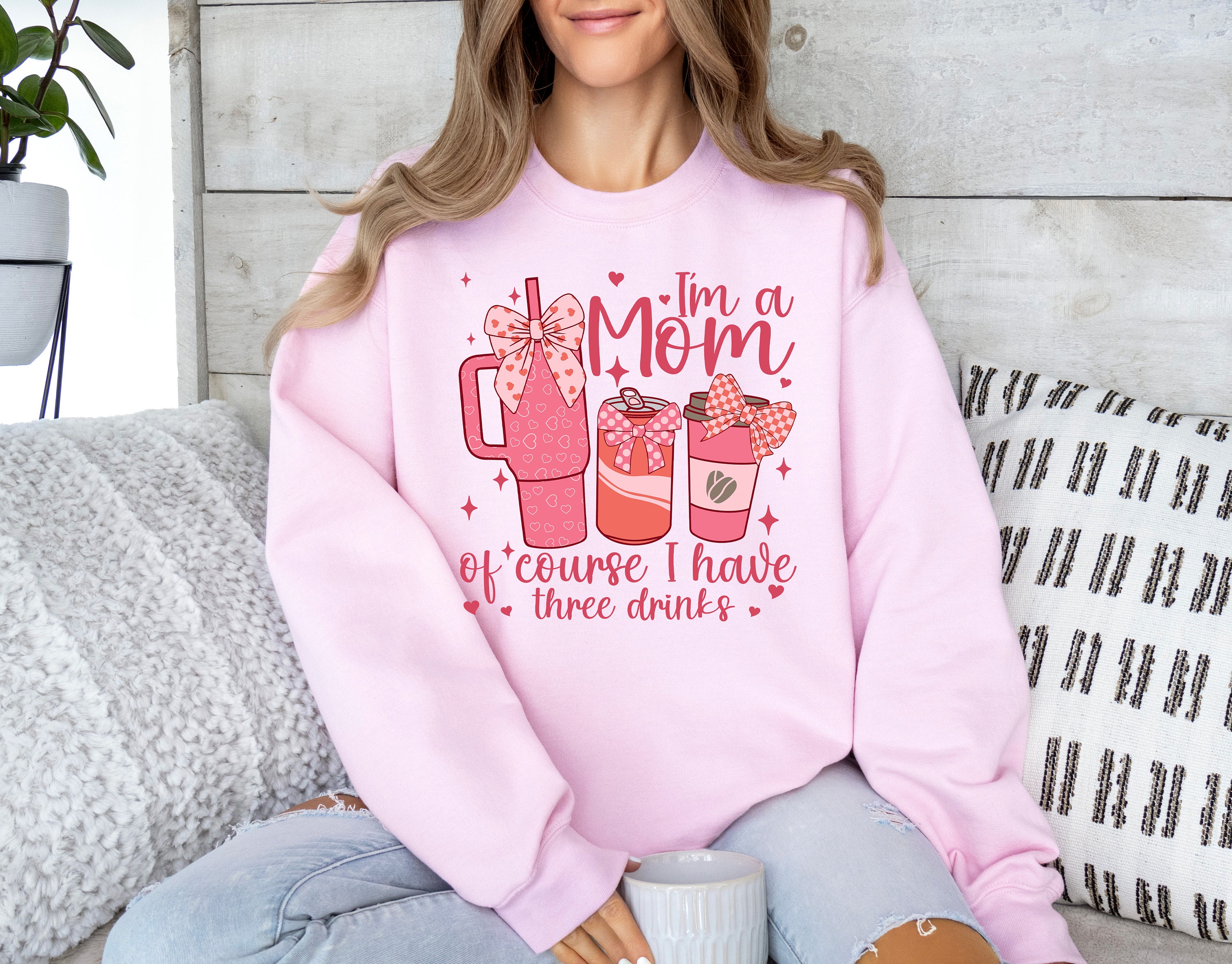 im a mom of course i have three drinks shirt funny mom tee pink bow coffee t shirt best mom ever gift for mothers day eaaox scaled