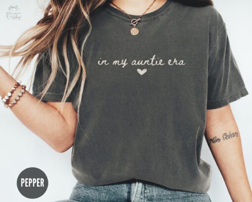 in my auntie era shirt for cool aunts pregnancy announcement aunt birthday gift unique aunt shirt