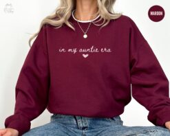 in my auntie era sweatshirt cool aunt shirt for pregnancy announcement mothers day birthday gift aunt sweater zmj2d