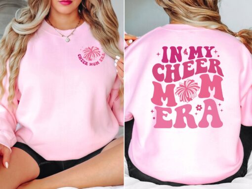 in my cheer mom era sweatshirt for cheerleader moms mothers day gift cheer mom crewneck sweater u5ddd