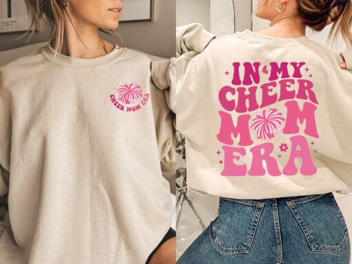 in my cheer mom era sweatshirt for cheerleader moms mothers day gift cheer mom crewneck sweater wssnw