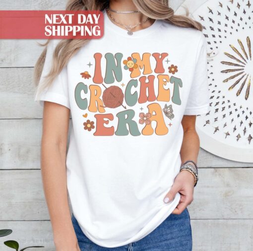 in my crochet era funny mom shirt for crochet lovers knitting mom life t shirt unique gift for moms 6ehn9