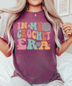 in my crochet era shirt for crochet lovers mom funny t shirt unique mothers day gift knitting mama shirt qcnmp