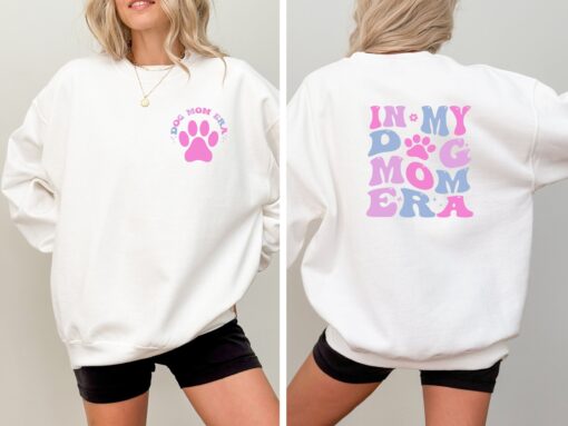 in my dog mom era sweatshirt funny tee for dog lovers cute dog mom shirt unique gift for dog moms