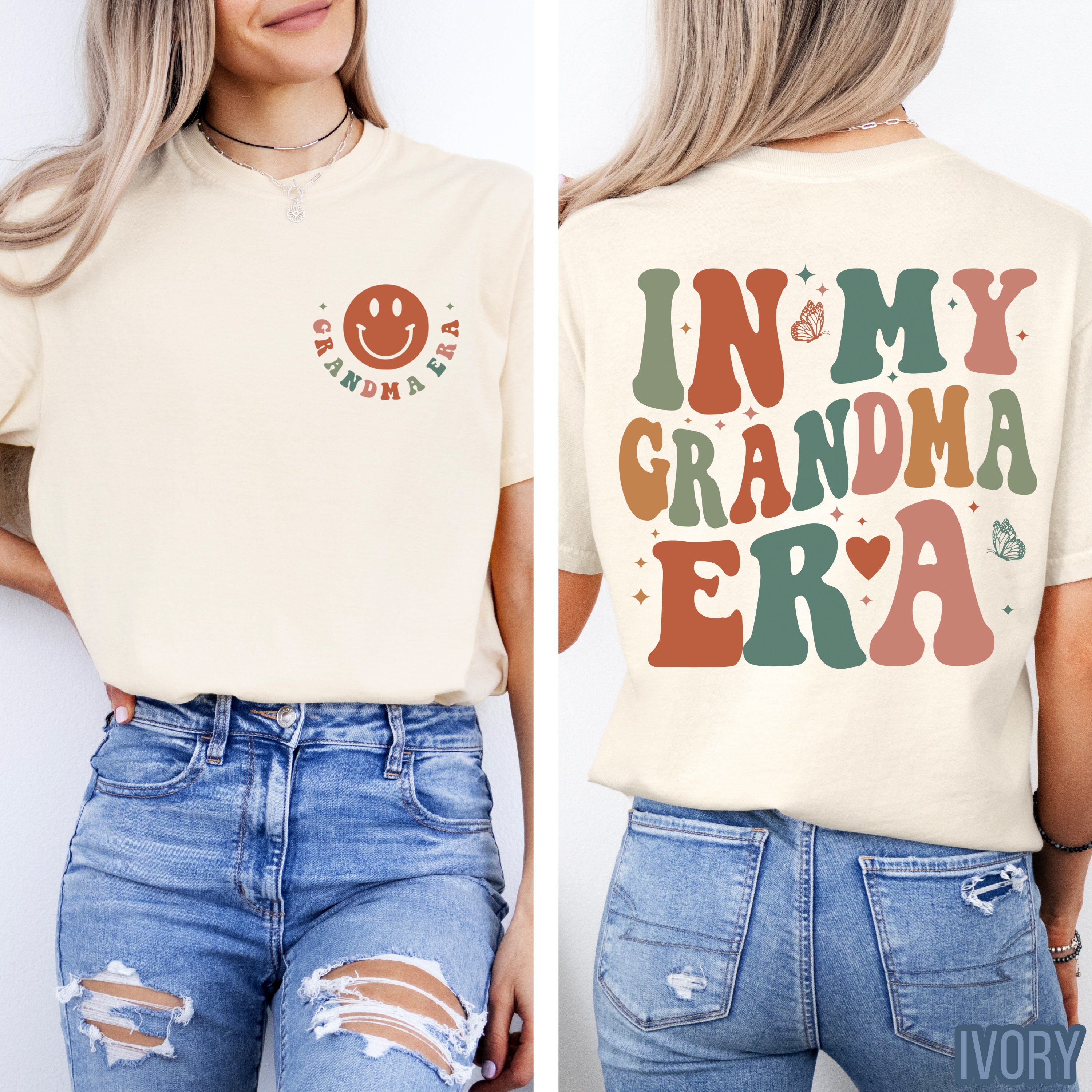 in my grandma era shirt best grandma shirt unique gift for new grandma vintage style tee for grandmothers zap1b