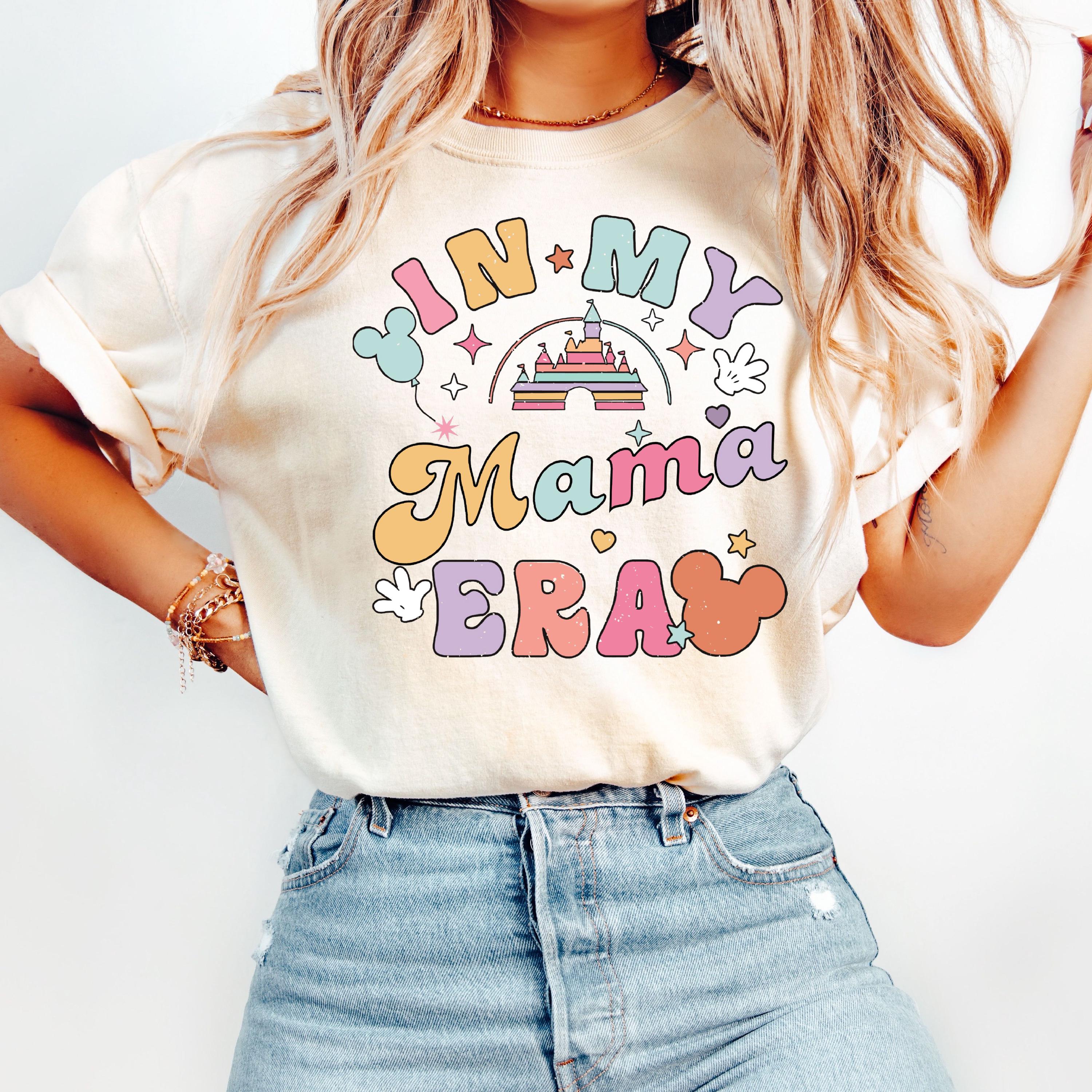 in my mama era t shirt for mothers day watercolor disney castle mom shirt cute mom life tee id2ts