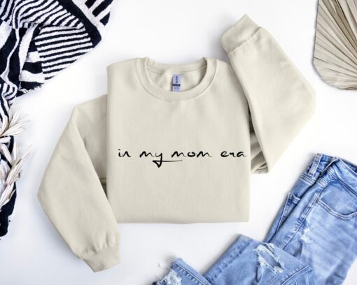 in my mom era personalized sweatshirt with custom name for mothers day trendy mom life shirt gift for her