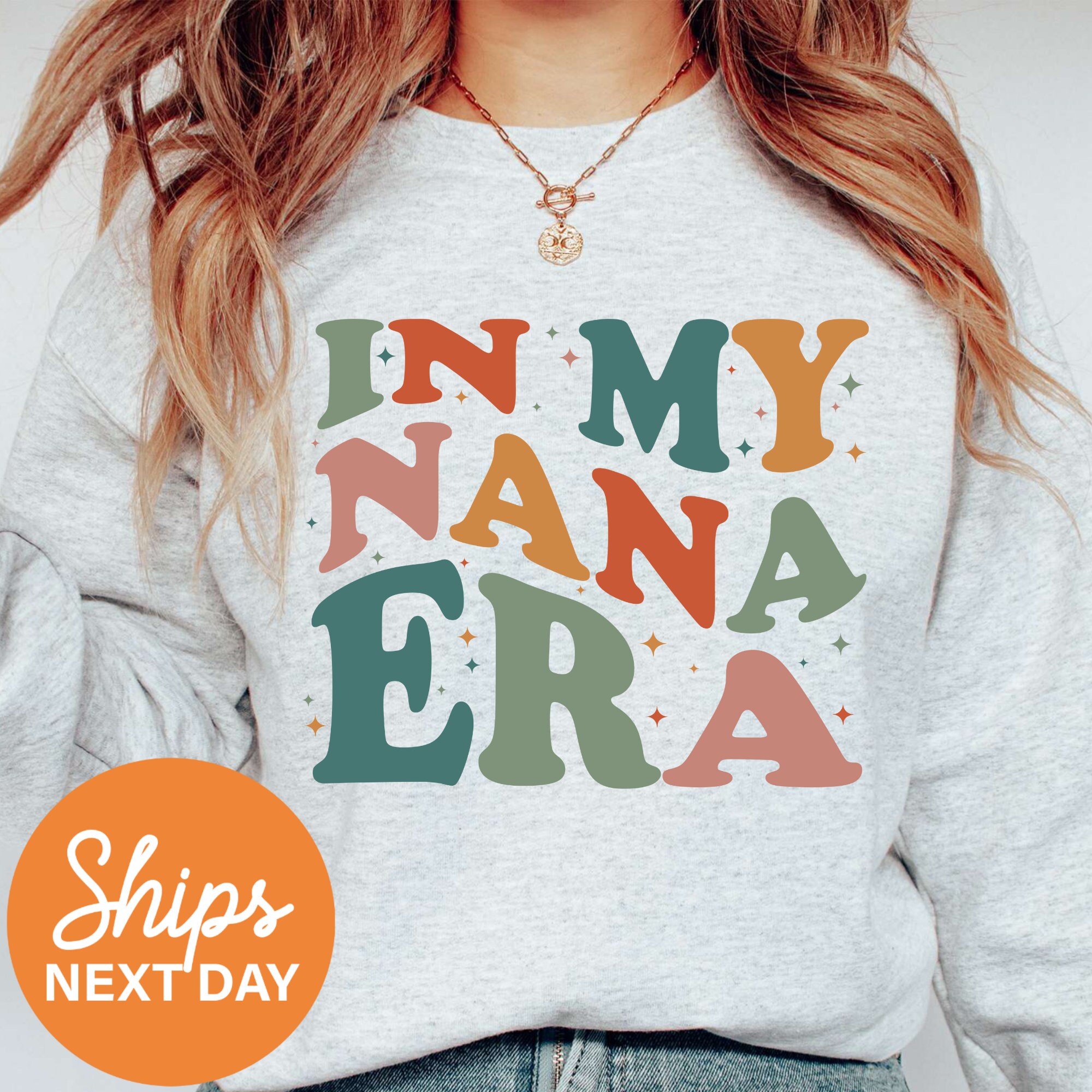 in my nana era sweatshirt best nana crewneck cute sweatshirts for grandma pregnancy announcement gift nkldc