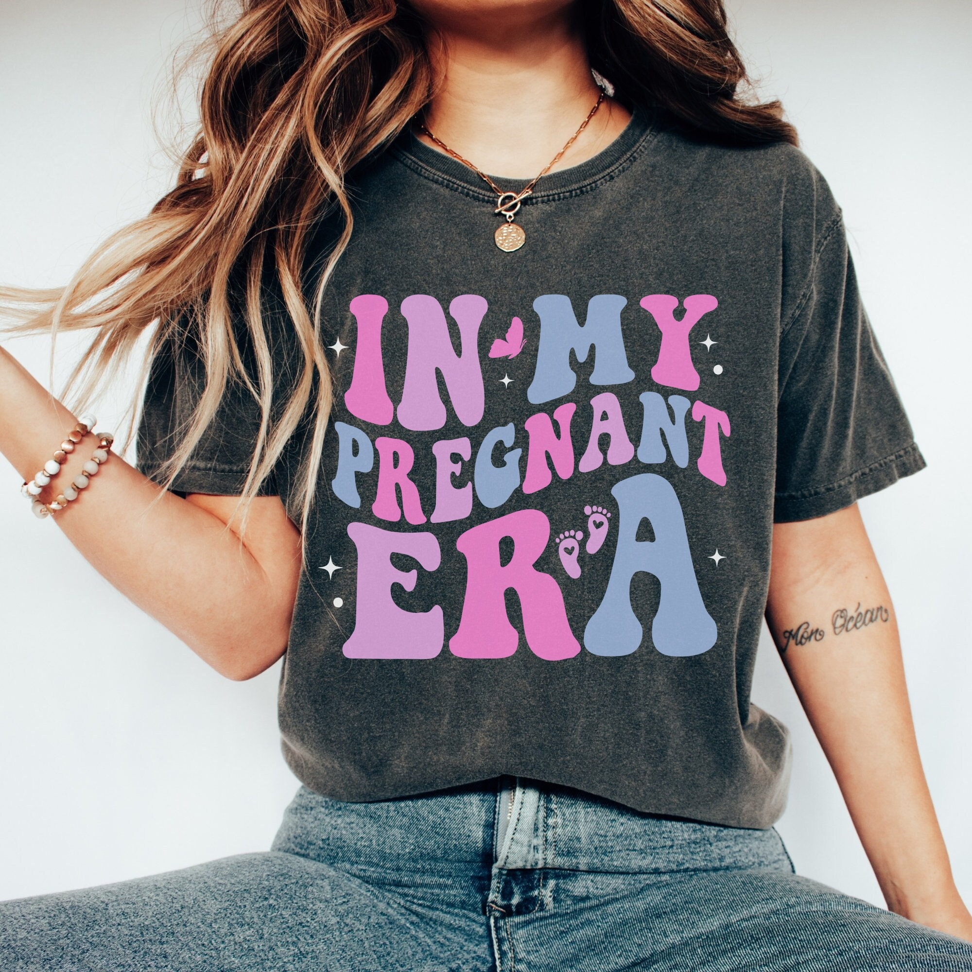 in my pregnant era shirt for pregnancy announcement and reveal cute mom to be shirt for mothers day and baby shower cnn4l