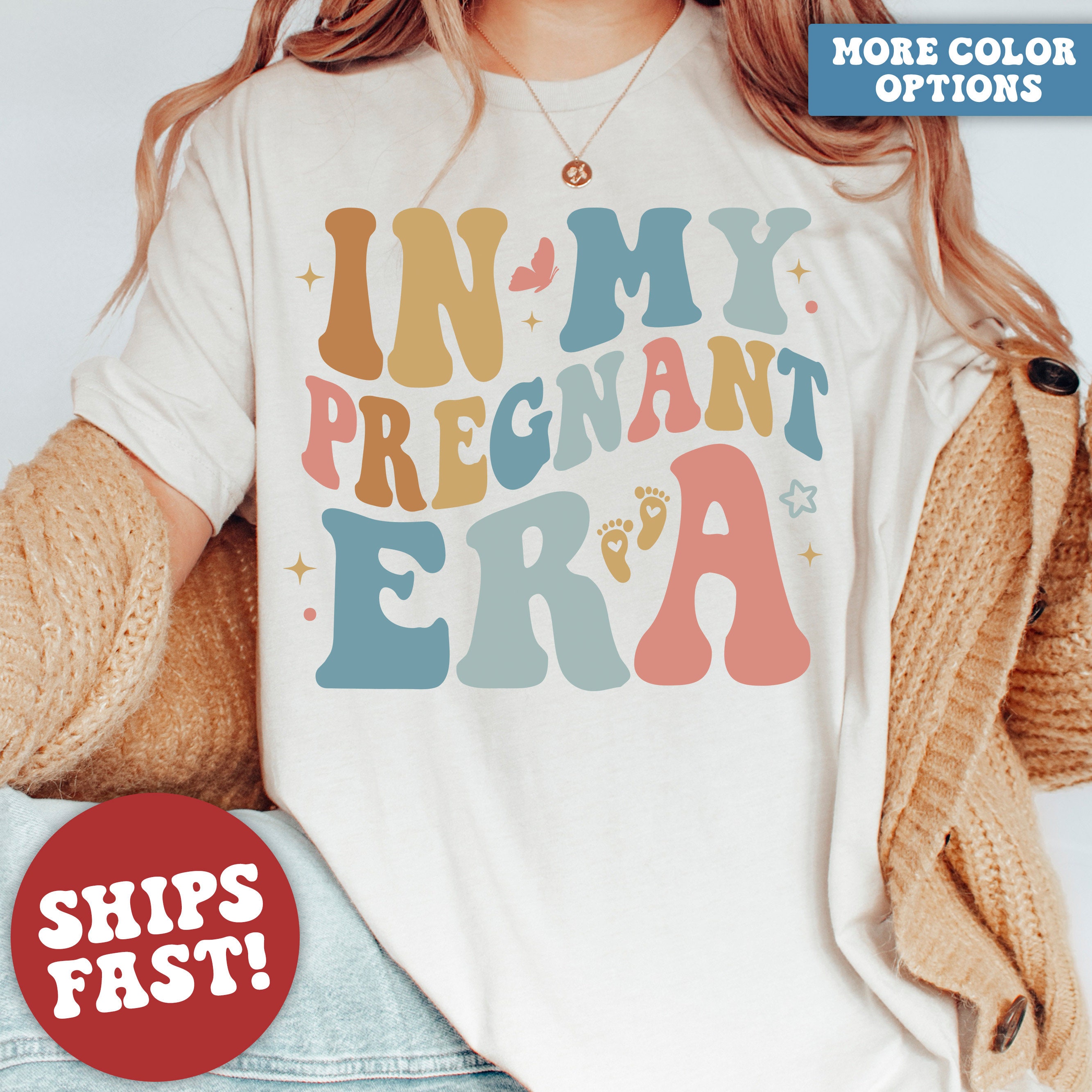 in my pregnant era shirt for pregnancy reveal and announcement best mom ever shirt for mothers day gifts yc5cz