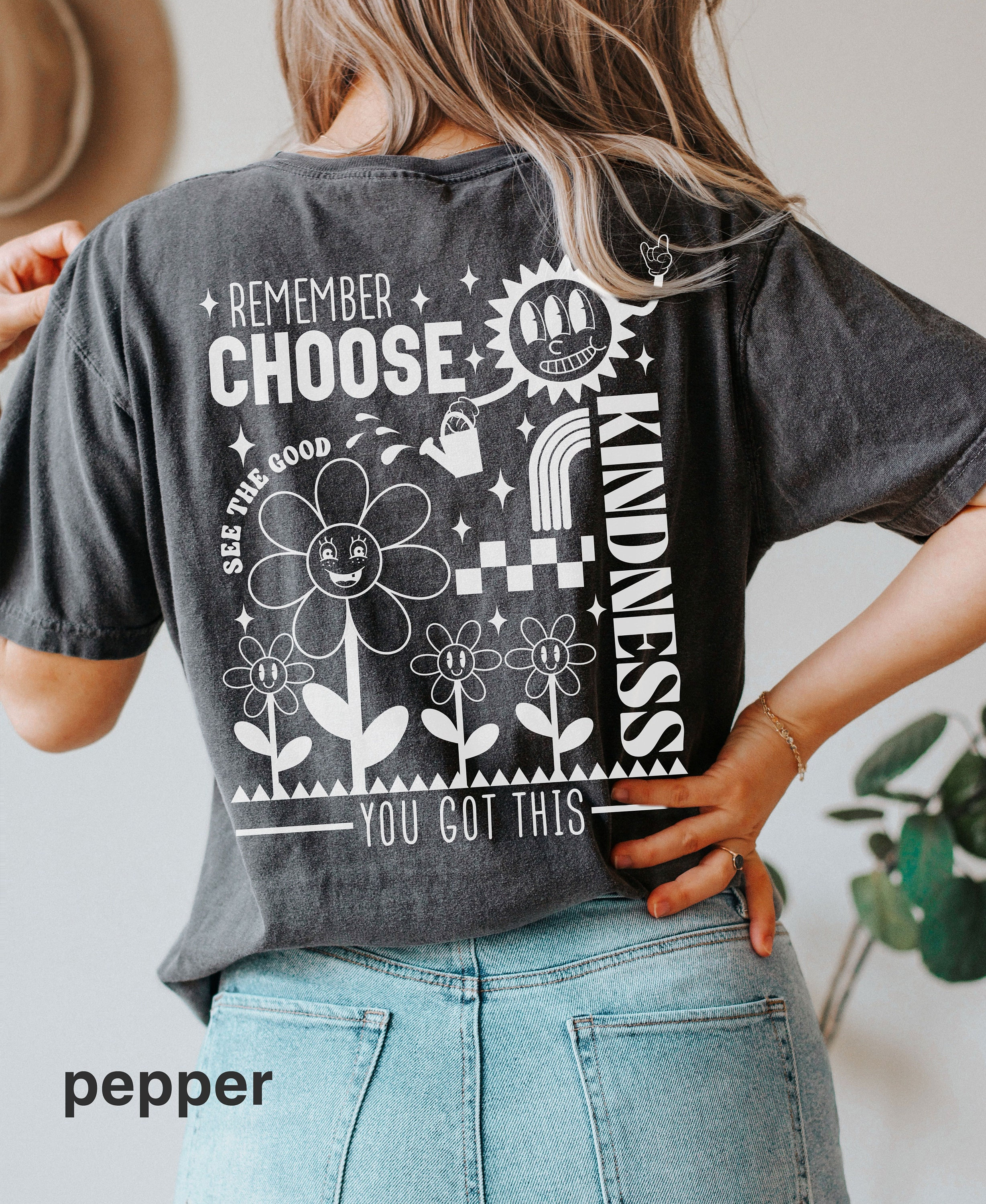 kindness shirt for mental health with positive affirmations trendy two sided t shirt promoting positive vibes msqh3 scaled