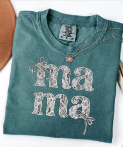 lace mama bow shirt retro crewneck for moms cute mothers day shirt best mom ever gift cool mom club apparel ppatu