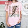 leopard aunt shirt best auntie shirt for new aunts birthday gift unique auntie t shirt cute aunt gifts sdyim