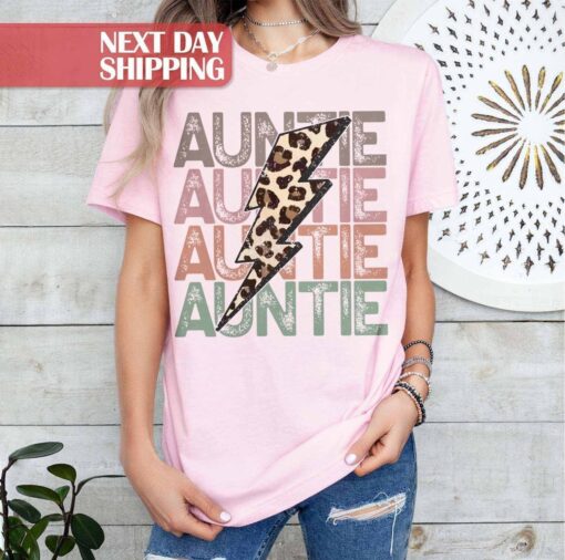 leopard aunt shirt best auntie shirt for new aunts birthday gift unique auntie t shirt cute aunt gifts sdyim
