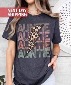 leopard aunt shirt best auntie shirt for new aunts birthday gift unique auntie t shirt cute aunt gifts xsqos