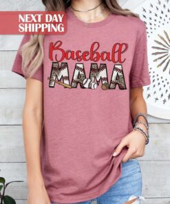 leopard baseball tee for moms baseball mama shirt funny mom life t shirt best gift for baseball lovers and fans fxrut