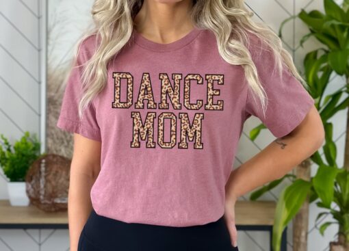 leopard dance mom shirt cheetah print tee funny dance mom t shirt for dance team gifts and apparel etcti