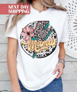 leopard floral mom life shirt for mothers day new mom birthday gift cute mama t shirt iasca