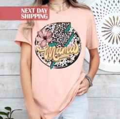 leopard floral mom life shirt for mothers day new mom birthday gift cute mama t shirt ipzb7
