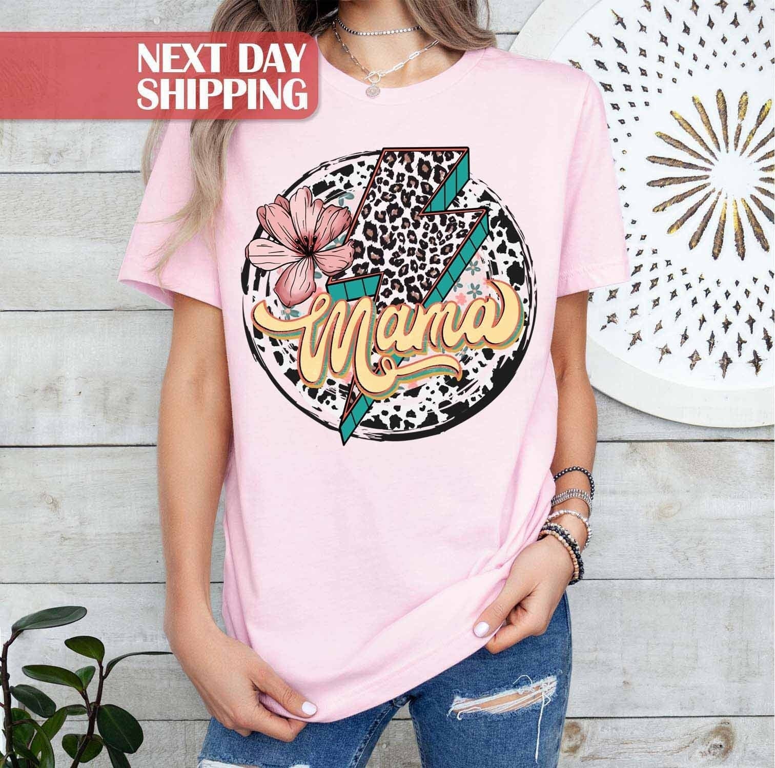 leopard floral mom life shirt for mothers day new mom birthday gift cute mama t shirt momu7