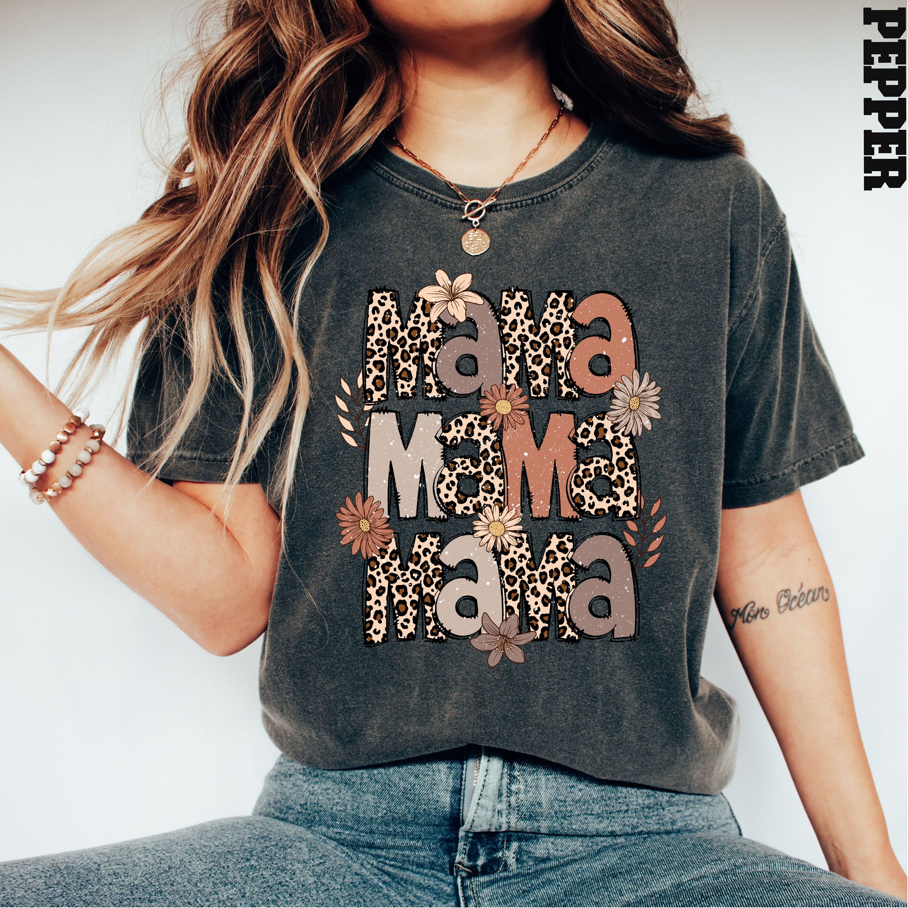 leopard flower mama shirt for moms funny t shirt unique mothers day gift new mom shirt cute mom life apparel olqqm scaled