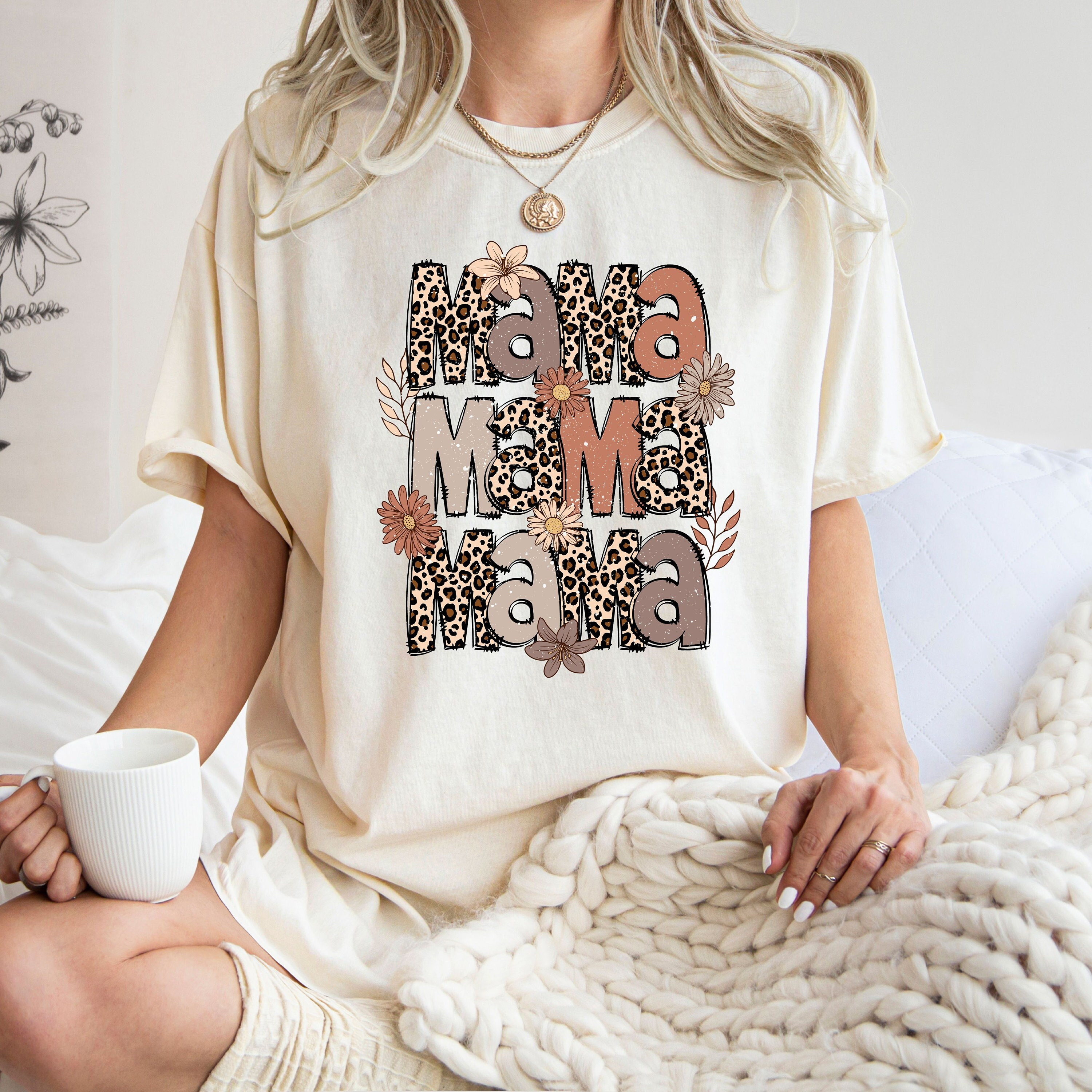 leopard flower mama shirt for moms funny t shirt unique mothers day gift new mom shirt cute mom life apparel tzypx scaled