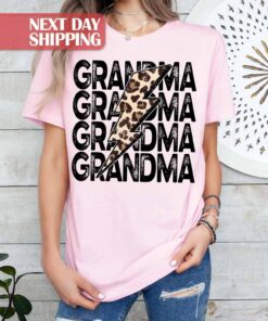 leopard grandma shirt for nana cute grandmother tee retro grandma life top gift for new grandma and grandma to be avtrd