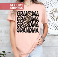 leopard grandma shirt for nana cute grandmother tee retro grandma life top gift for new grandma and grandma to be jqfy9