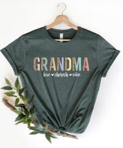 leopard grandma shirt love cherish care shirt cute mothers day shirt best grandma ever gift for mothers day fssnv