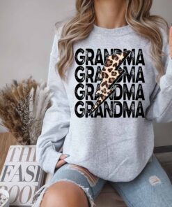 leopard grandma t shirt for new grandmas cute nana sweatshirt gift unique grandma life apparel mkivk