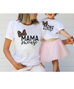 leopard mama and mini mouse matching family shirt disney mom and daughter tee cute mini mouse t shirt for moms i0osh