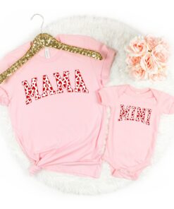 leopard mama shirt and mini matching shirt for mamas girl cute mother day shirts for moms and daughters cfmzy