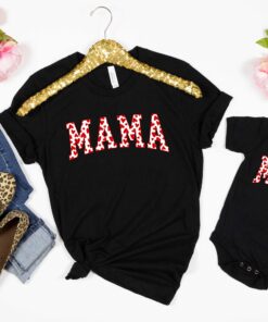 leopard mama shirt and mini matching shirt for mamas girl cute mother day shirts for moms and daughters omb61