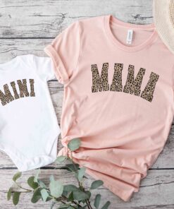 leopard mama shirt and mini matching shirt for mothers day cute mamas girl t shirt with leopard print design xahxw