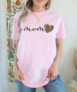 leopard mama shirt cute mom life t shirt for mothers day best mom ever heart design comfortable fit rotk9