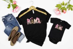 leopard mama shirt for mom and daughter matching outfits cute mini leopard t shirt for mothers day dywh1 scaled