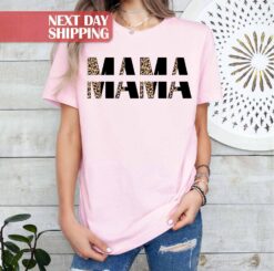 leopard mama shirt for mom life best mama shirt funny mom gift birthday and mothers day shirts 3bss1