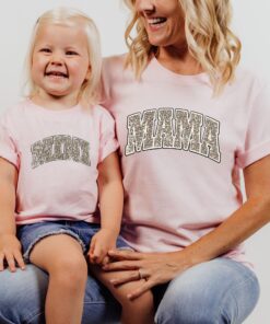 leopard mama shirt for moms and daughters matching mini shirts cute mothers day gift for mamas girl ha7sr