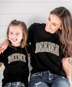 leopard mama shirt for moms and daughters matching mini shirts cute mothers day gift for mamas girl hlvnm