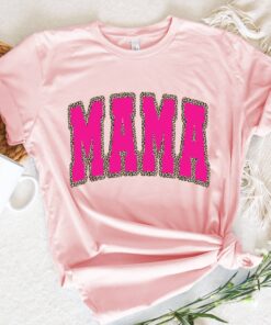 leopard mama shirt funny mom life tee retro varsity style mothers day gift trendy mom t shirt for birthday celebrations lzzen