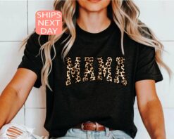 leopard mama shirt leopard cheetah print sweatshirt cute mom life tee for mothers day new mom gift gdi6s