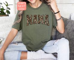 leopard mama shirt leopard cheetah print sweatshirt cute mom life tee for mothers day new mom gift jkejr