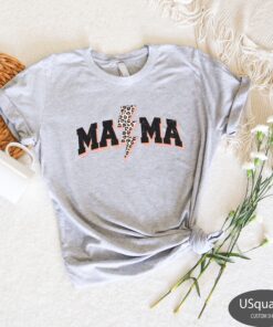 leopard mama shirt lightning mama varsity mom life t shirt cute mom t shirt for mothers day new mom gifts psisy