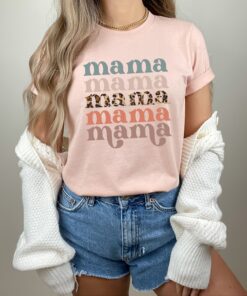 leopard mama shirt retro style cute mom t shirt for mom life unique motherhood shirt perfect for mothers day 93ude