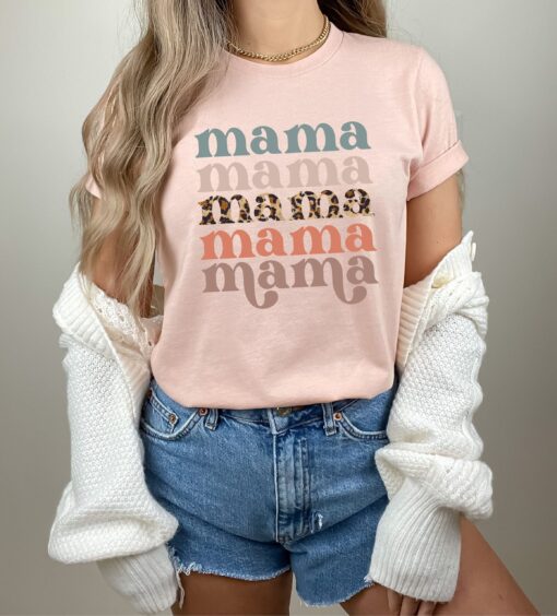 leopard mama shirt retro style cute mom t shirt for mom life unique motherhood shirt perfect for mothers day 93ude scaled